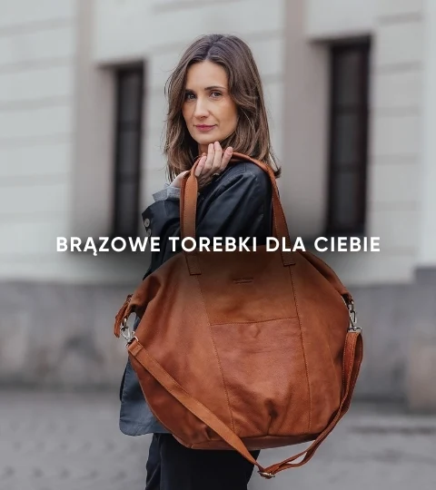 Torebki skórzane brązowe
