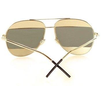 Nowoczesne okulary przeciwsłoneczne pilotki MAZZINI AVIATOR SPLIT złoty