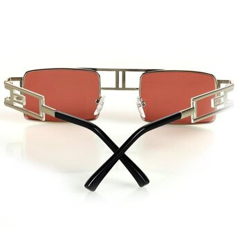 Prostokątne okulary przeciwsłoneczne MAZZINI RETRO STAR ciemny róż