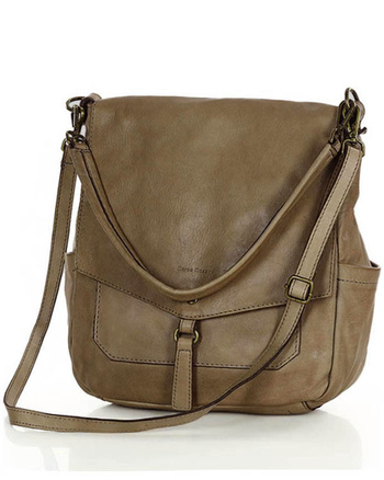 Wygodna torba damska na ramię skóra naturalna vera pelle - MARCO MAZZINI beż taupe